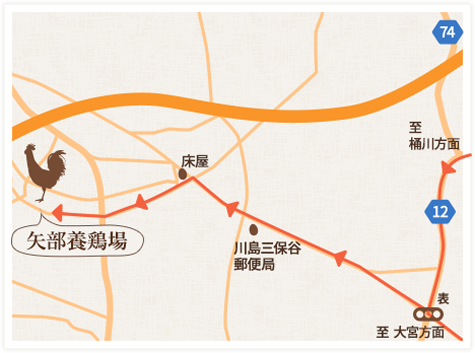 ● 大宮・桶川方面からお越しの場合